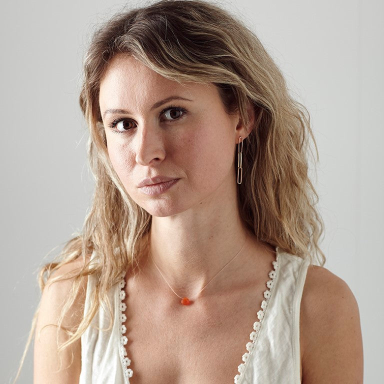 Carnelian Floating Rock Crystal Necklace by Spike Rocks Jewellery for women who rock