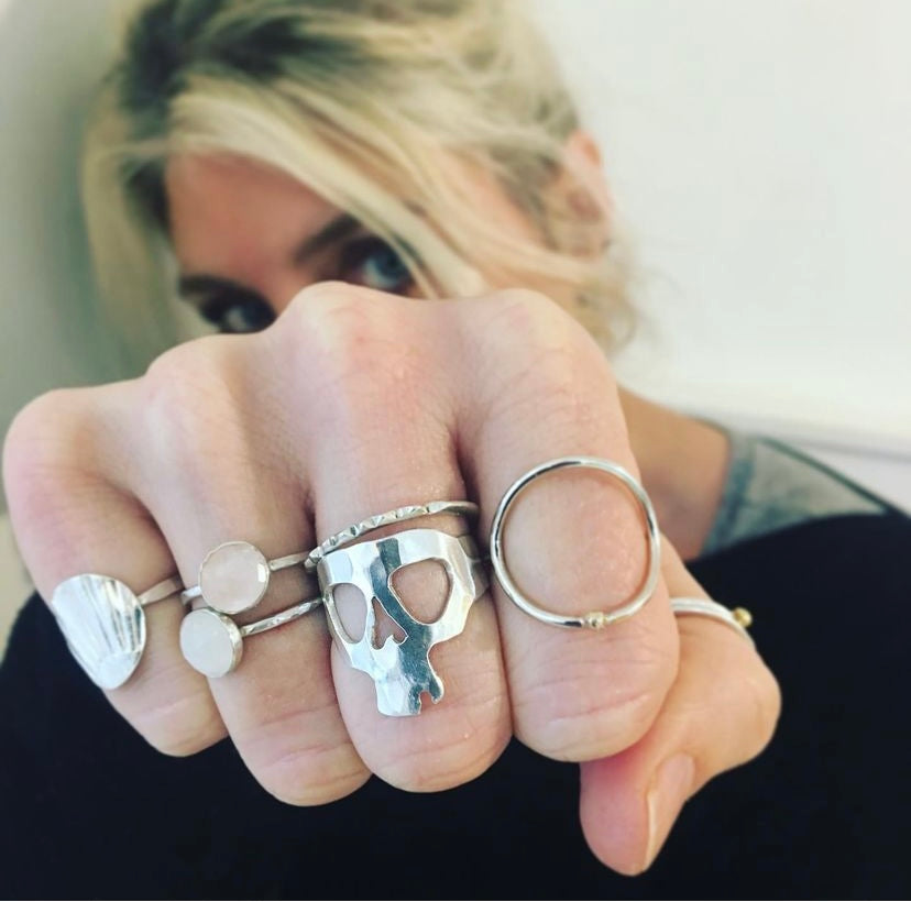 Breathe Silver Ring by Spike Rocks, jewellery for women who rock