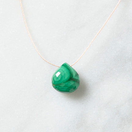 Malachite Floating Rock Necklace