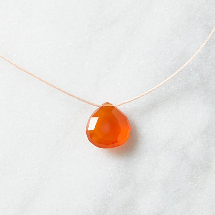 Carnelian Floating Rock Crystal Necklace by Spike Rocks Jewellery for women who rock