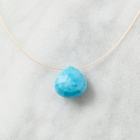 Turquoise Floating Rock Crystal Necklace by Spike Rocks Jewellery for women who rock